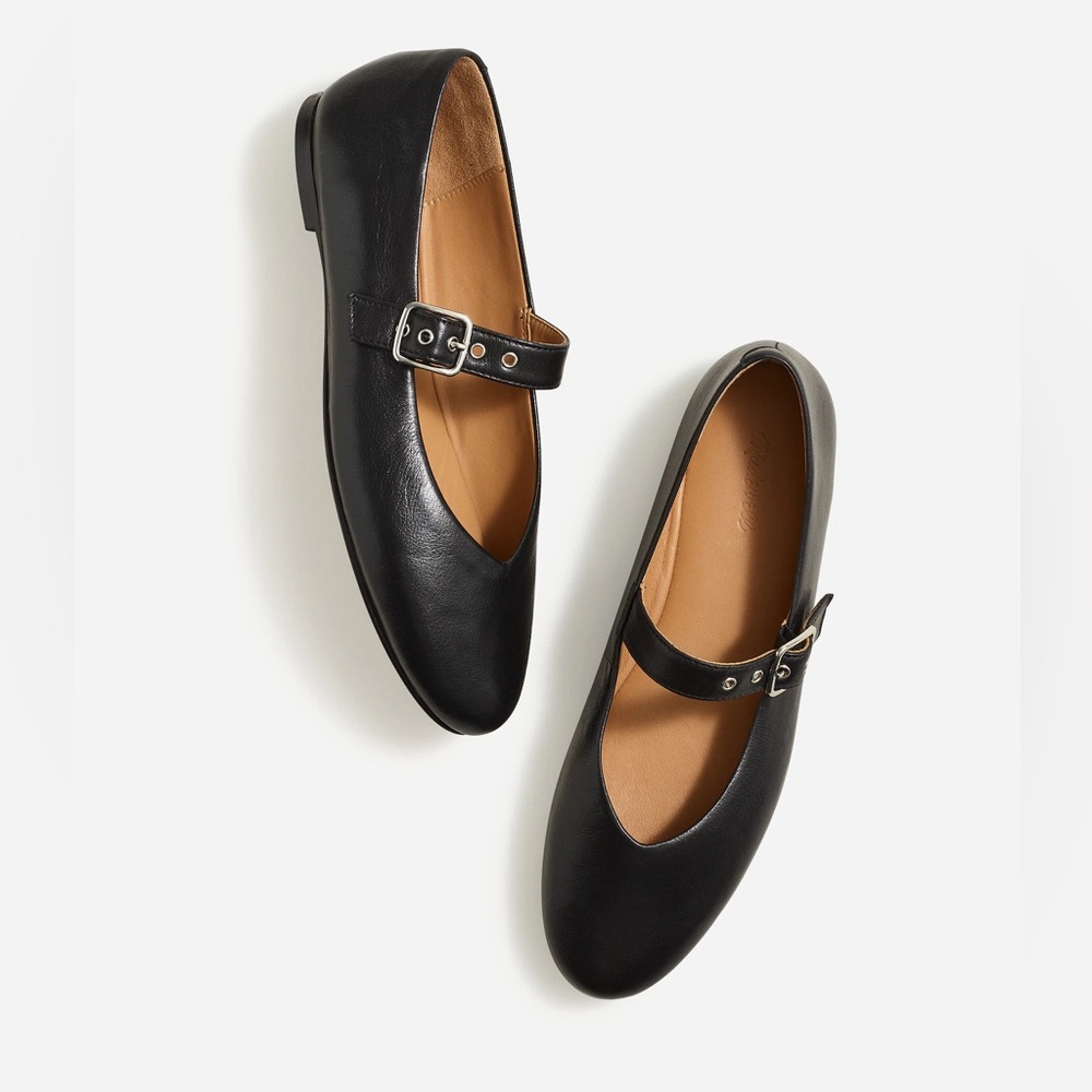 Madewell Black Leather Flats